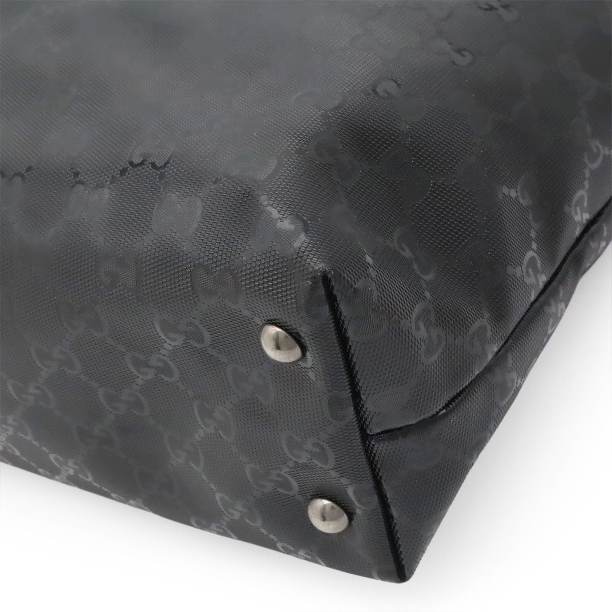 Gucci GG Supreme Tote Shoulder Leather Black Silver — view 3