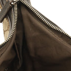 Gucci GG Canvas Sherry Line Shoulder Bag Crossbody Leather Khaki Beige Brown — view 9