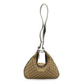 Gucci GG Canvas Sherry Line Shoulder Bag Crossbody Leather Khaki Beige Brown