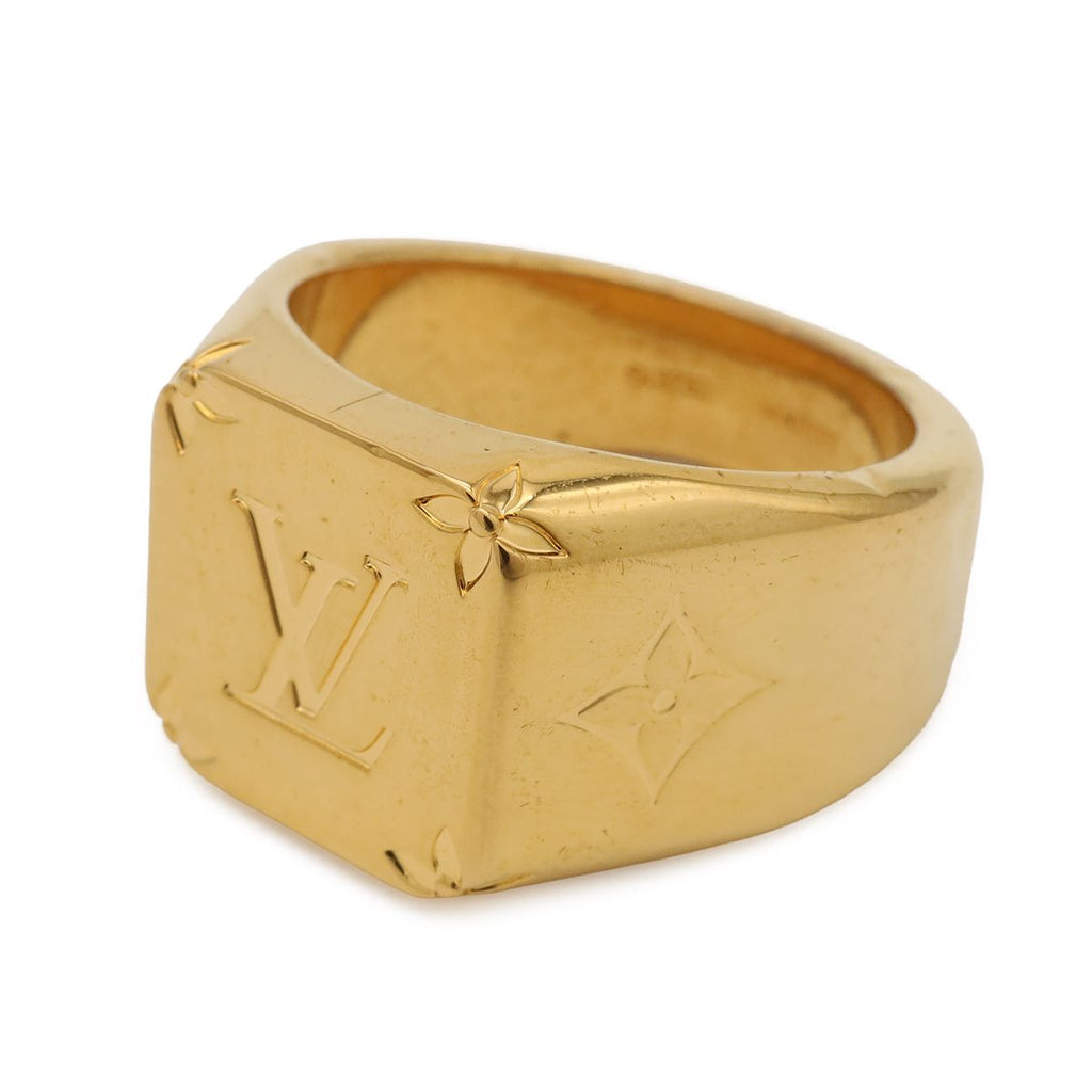 Louis Vuitton Signet Ring Monogram L Gold Plated — view 2
