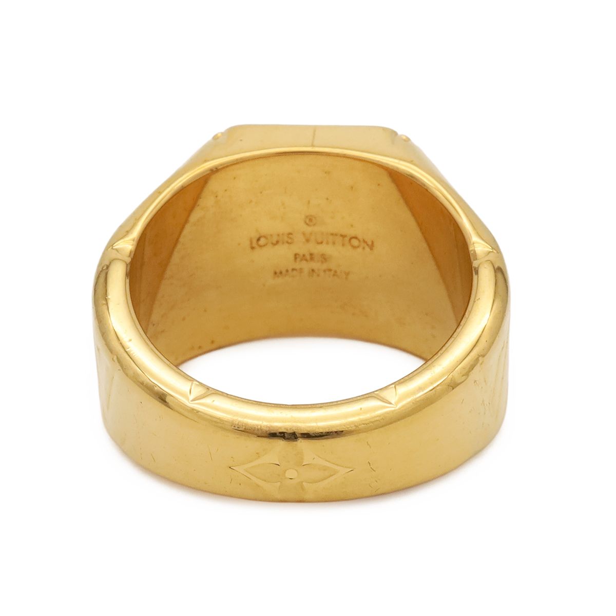 Louis Vuitton Signet Ring Monogram L Gold Plated — view 3
