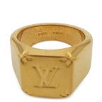 Louis Vuitton Signet Ring Monogram L Gold Plated — view 4