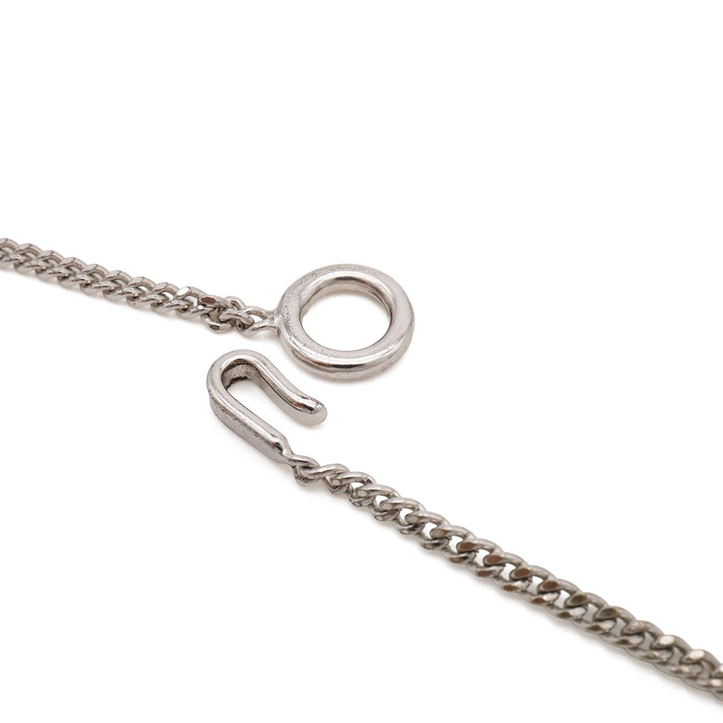 Chanel CC Logo CC Mark Pendant Metal Rhinestone Black Silver — view 5