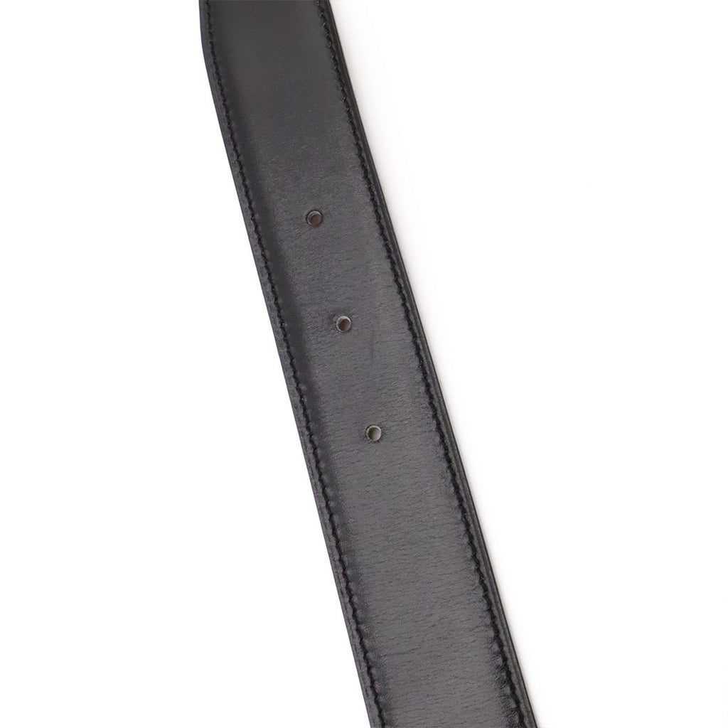Hermes Chaine D'ancre Reversible Belt Leather Black Brown Gold 85 — view 6