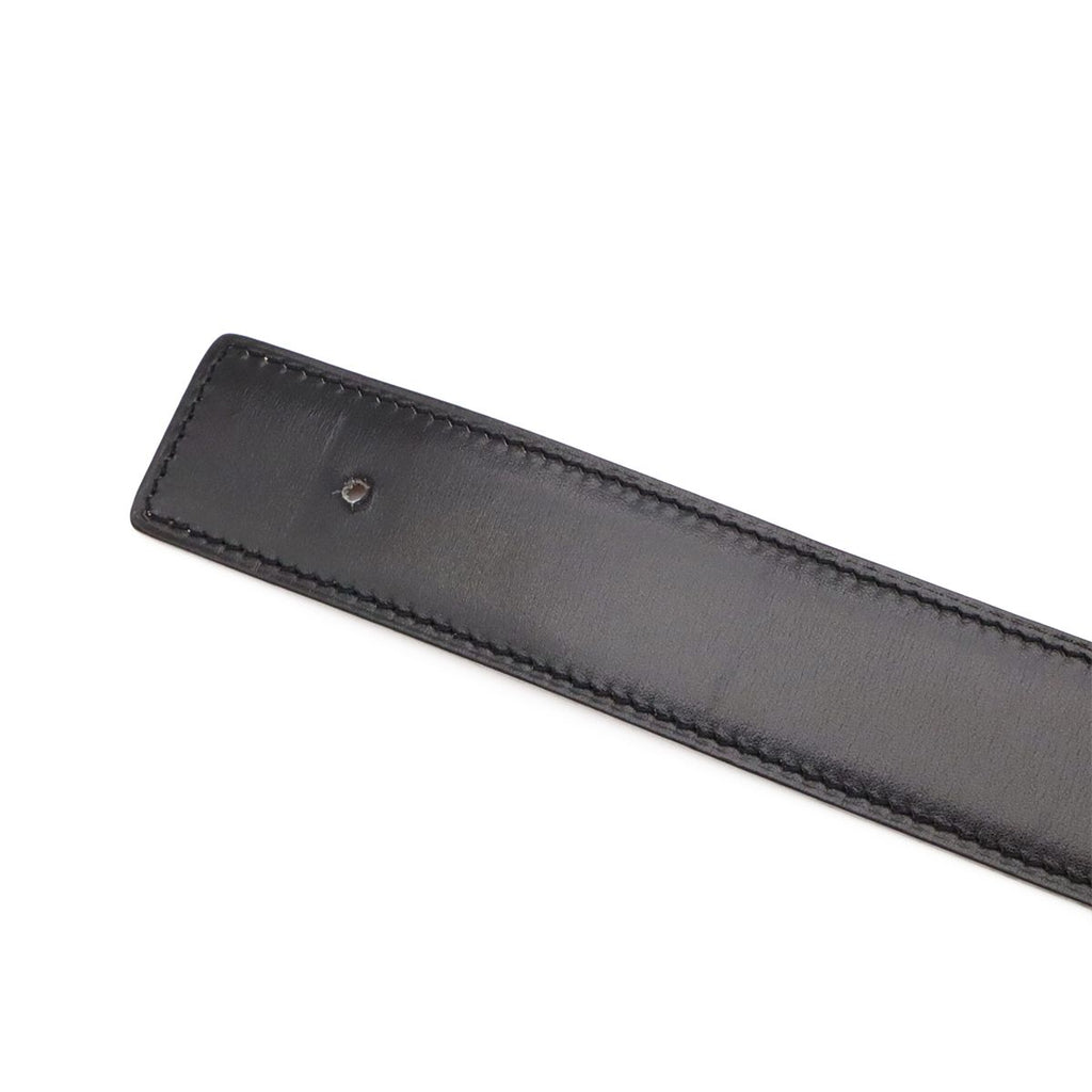 Hermes Chaine D'ancre Reversible Belt Leather Black Brown Gold 85 — view 5