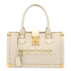 Louis Vuitton Suhali Faburo Tote Studs Leather Blanc White