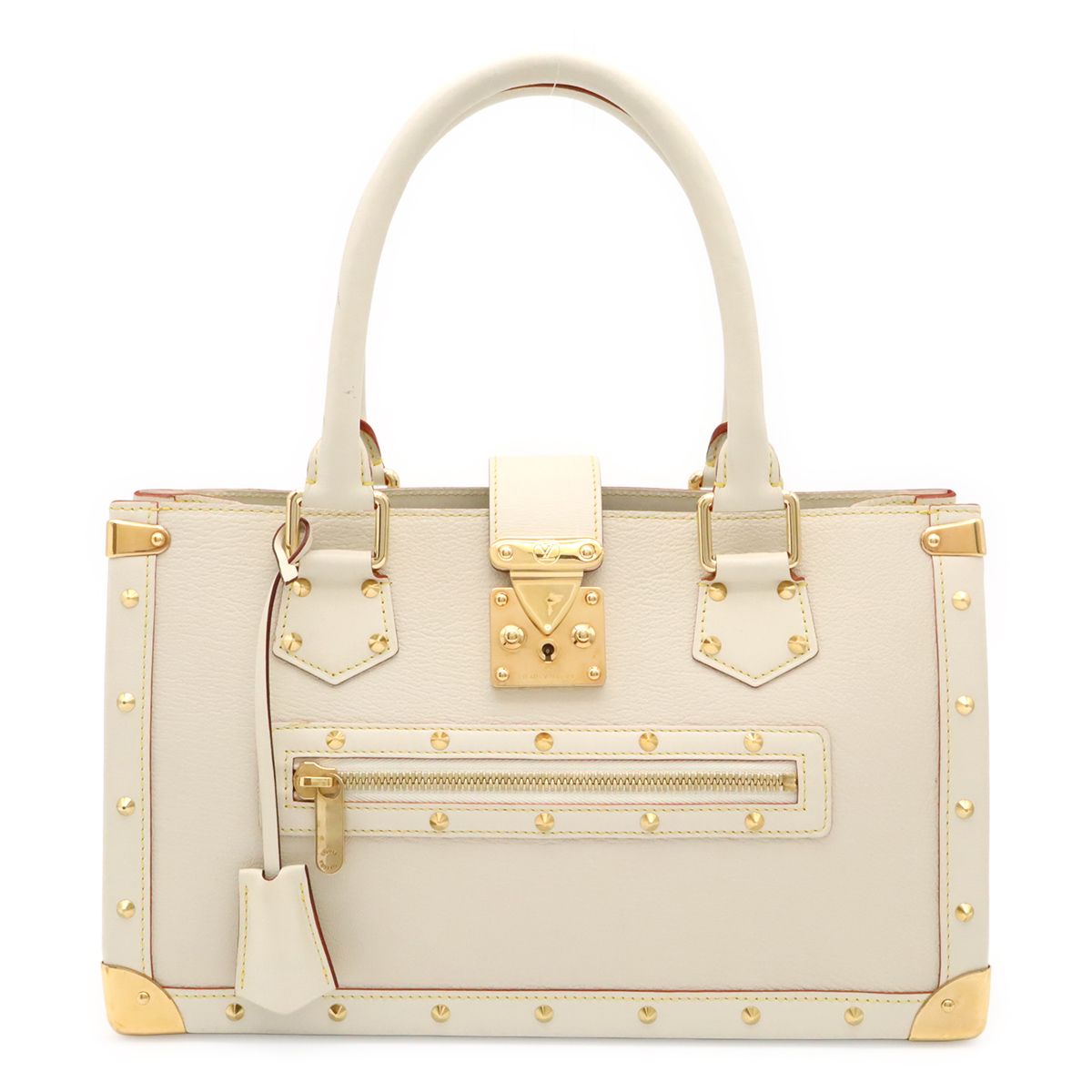 Louis Vuitton Suhali Faburo Tote Studs Leather Blanc White