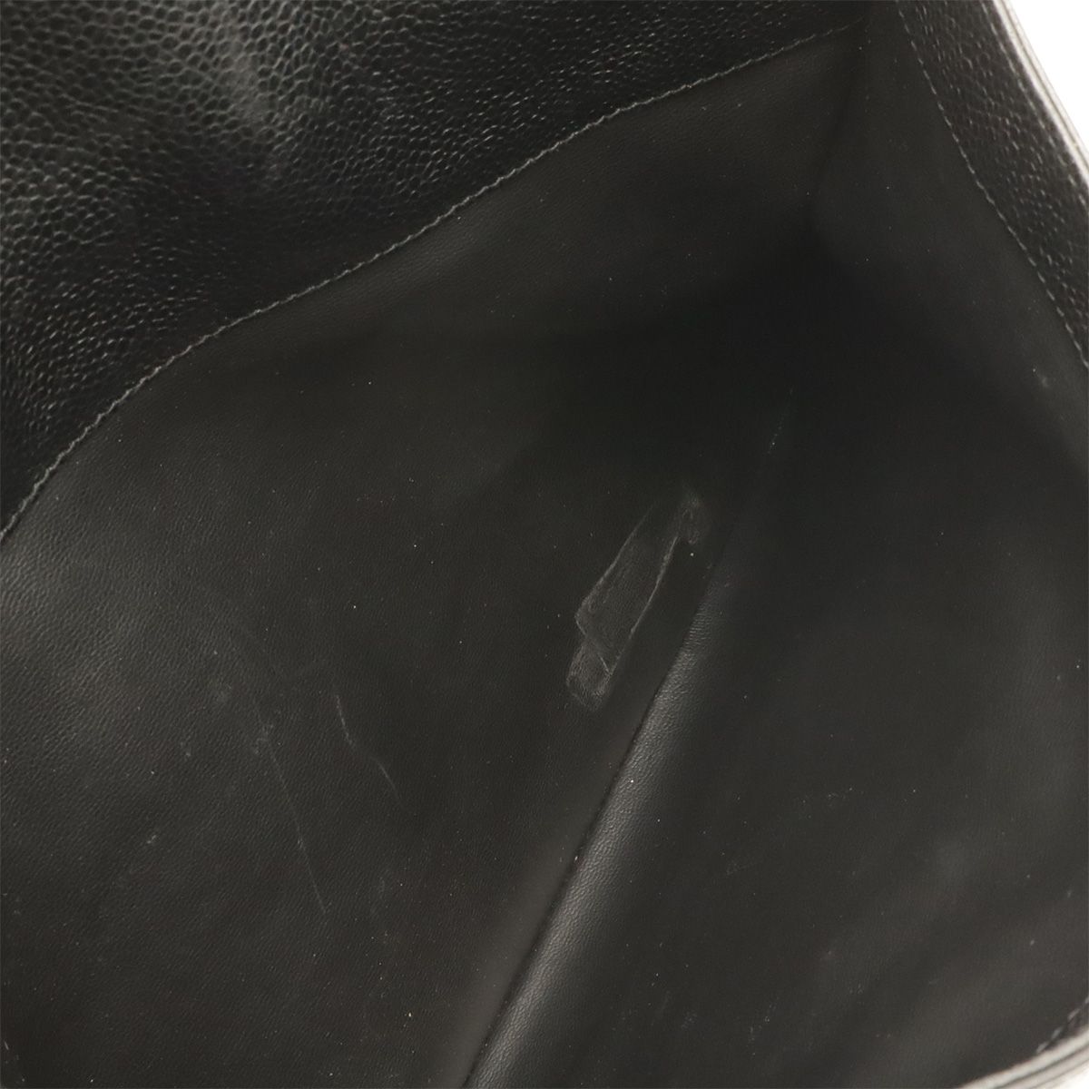 Chanel CC Logo Chain Tote Shoulder Bag Caviar Leather Black Gold — view 9