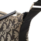 Dior Trotter Shoulder Bag Crossbody Jacquard Canvas Leather Black — view 4