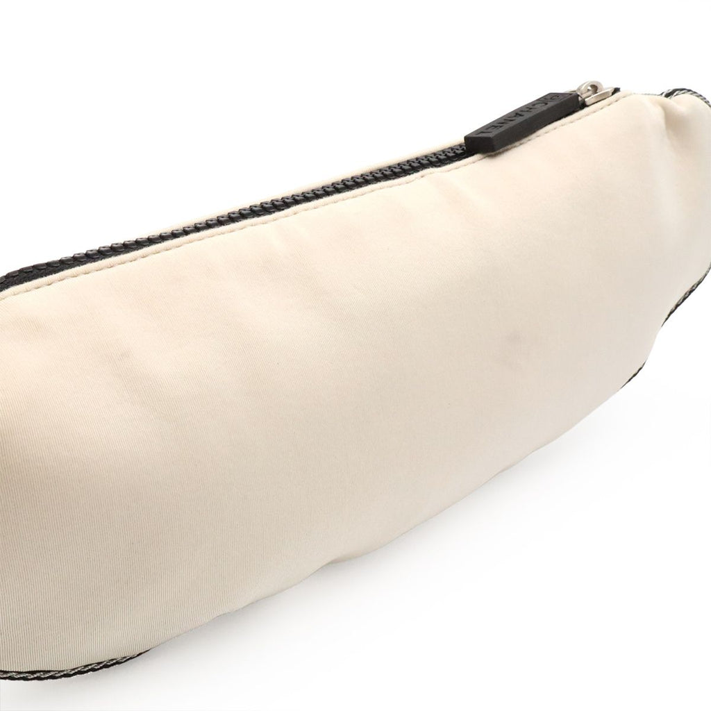 Chanel Sports Line CC Logo Belt Bag Waist Pouch Hip Nylon Gray Ivory — view 7