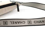 Chanel Sports Line CC Logo Belt Bag Waist Pouch Hip Nylon Gray Ivory — view 4