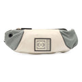 Chanel Sports Line CC Logo Belt Bag Waist Pouch Hip Nylon Gray Ivory