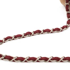 Chanel 2.55 Patchwork Chain Shoulder Bag Suede Beige Pink Bordeaux Silver — view 4