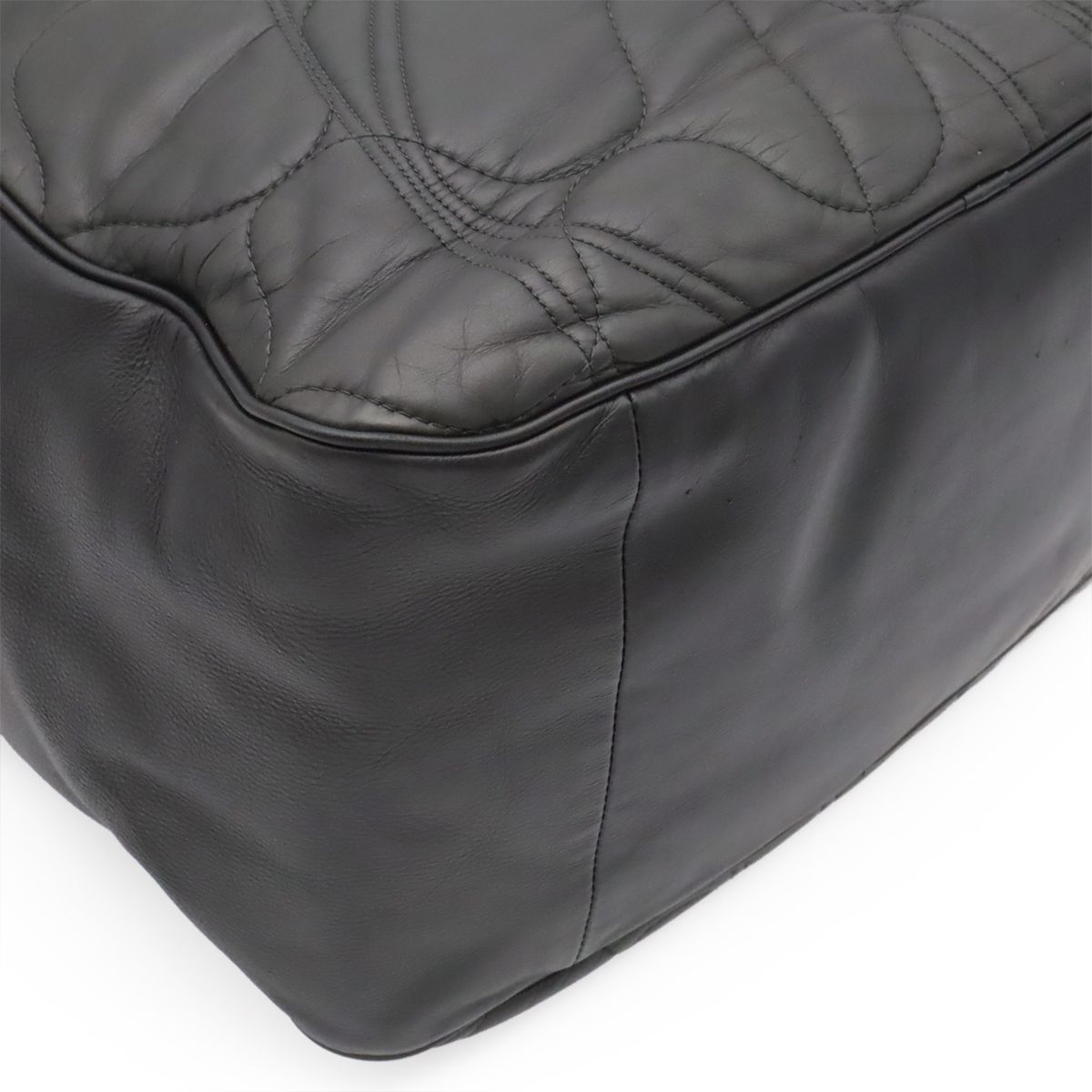 Bottega Veneta Quilted Shoulder Bag Nappa Leather Dark Gray — view 3