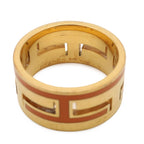 Hermes Move Ash Ring Wide Gold Orange — view 4
