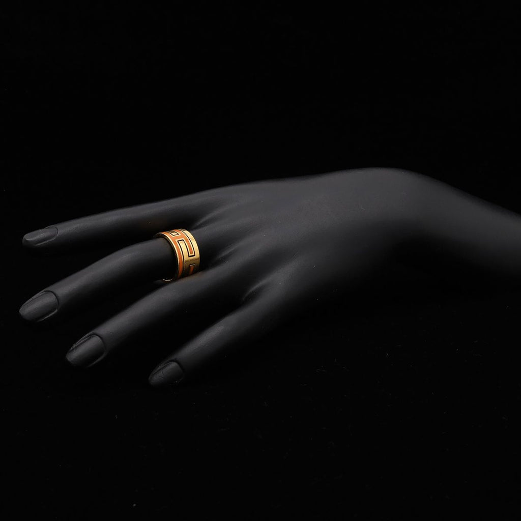 Hermes Move Ash Ring Wide Gold Orange — view 6