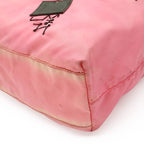 Prada Robot Triangle Logo Tote Large Shoulder Bag Nylon Pink — view 3