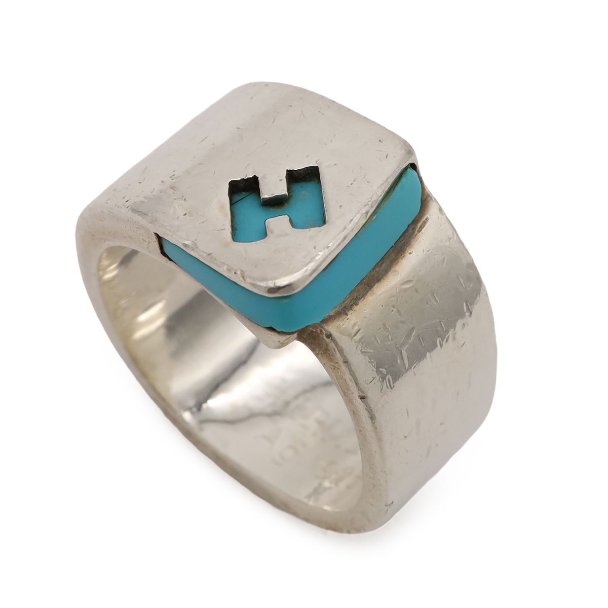 Hermes Candy Ring Logo Silver Blue — view 3