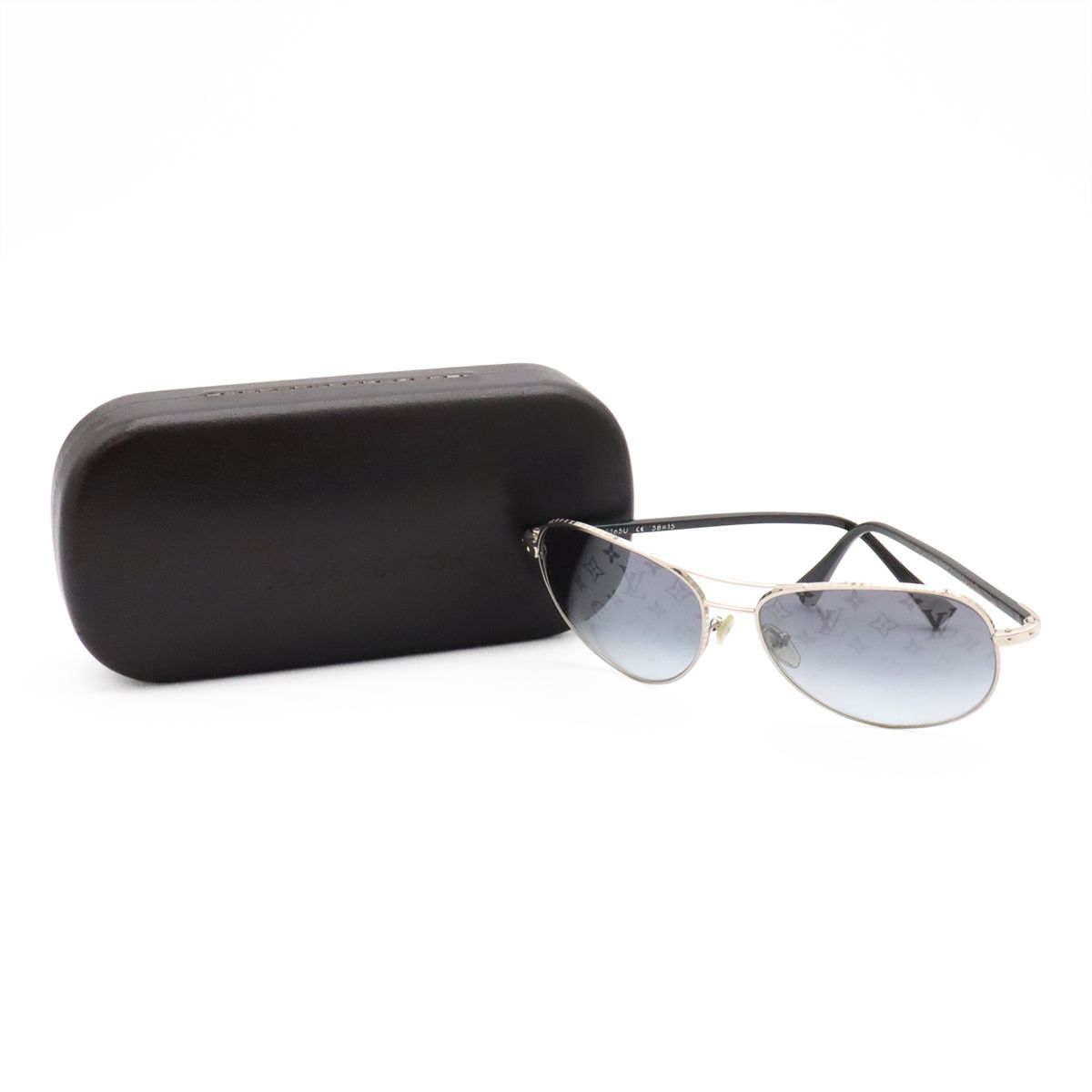Louis Vuitton Sunglasses Monogram Conspiration Pilot Gray Gradient Teardrop — view 9
