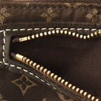 Louis Vuitton Monogram Mini Lin Mini Pochette Soir Pouch Ebene Brown — view 7