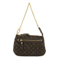Louis Vuitton Monogram Mini Lin Mini Pochette Soir Pouch Ebene Brown