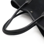 Hermes Garden Party PM Tote Shoulder Bag Toile Officier Leather Black — view 4