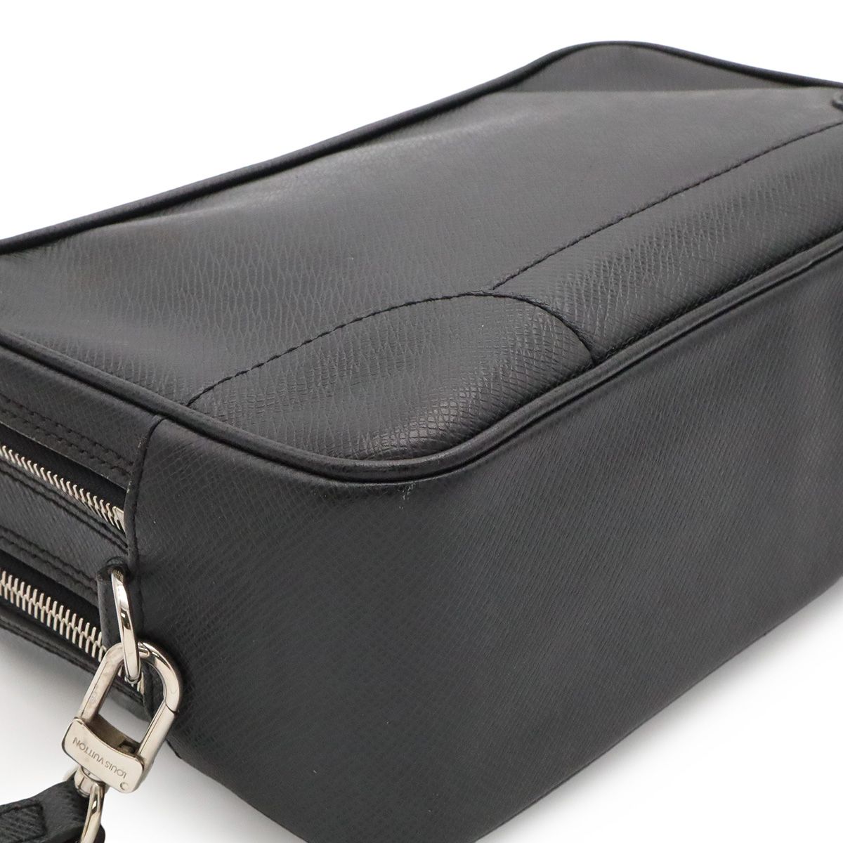 Louis Vuitton Taiga Pavel Clutch Leather Ardoise Black Silver — view 6