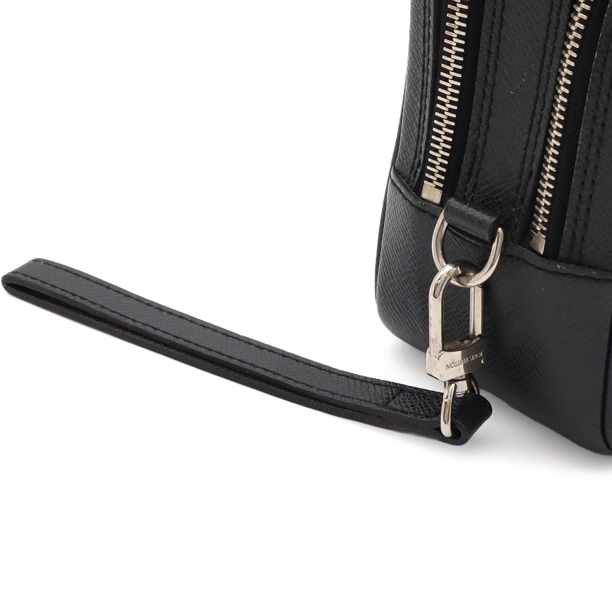 Louis Vuitton Taiga Pavel Clutch Leather Ardoise Black Silver — view 3