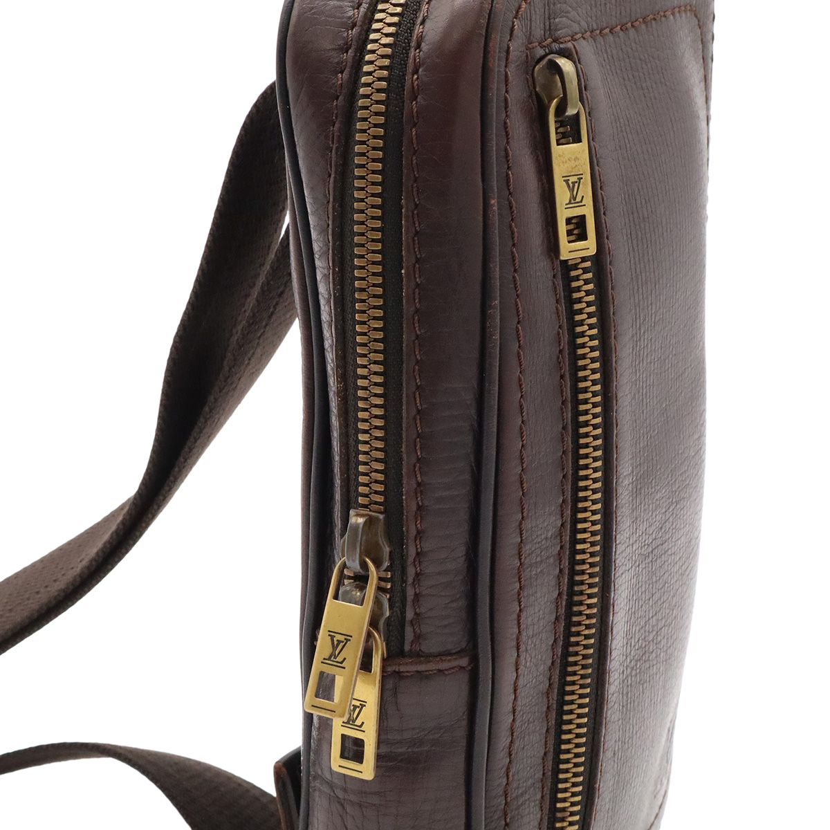 Louis Vuitton Utah Belt Bag Hip Leather Cafe Brown — view 5