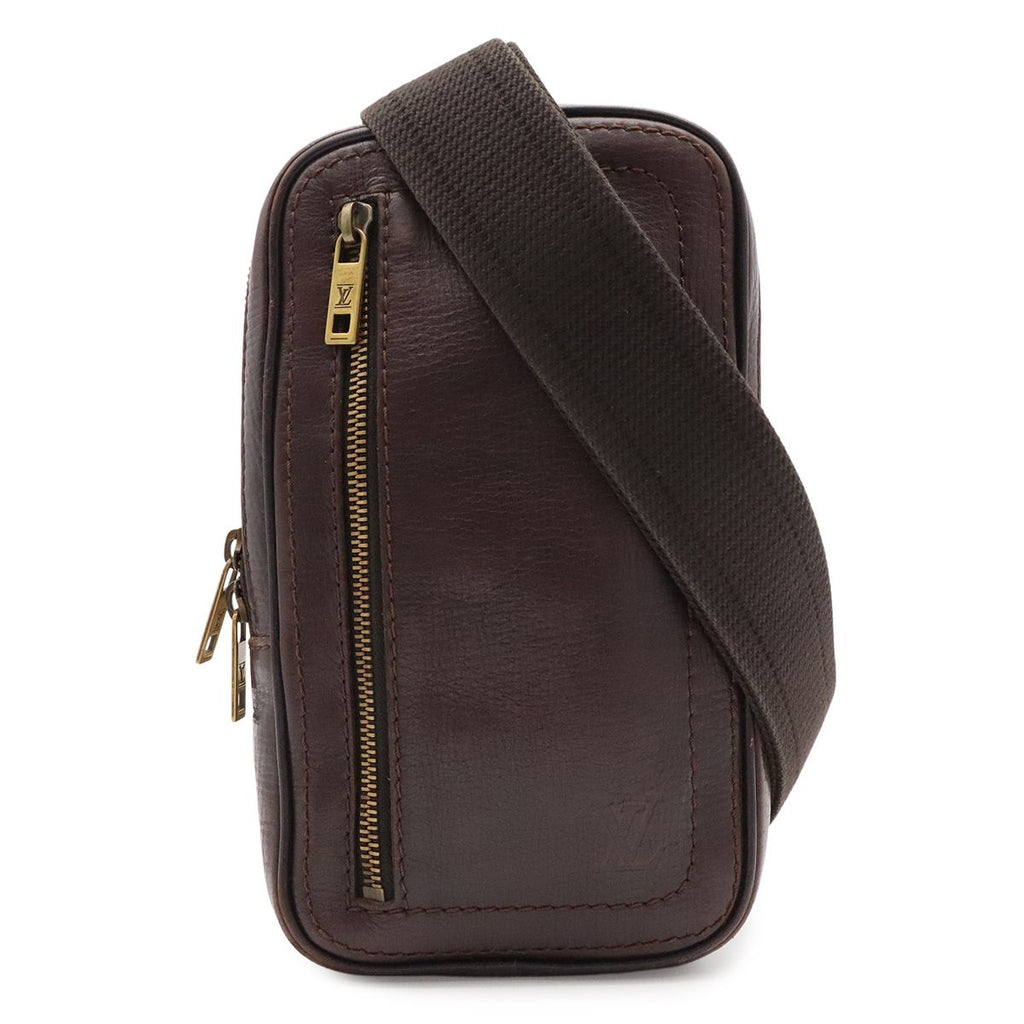 Louis Vuitton Utah Belt Bag Hip Leather Cafe Brown
