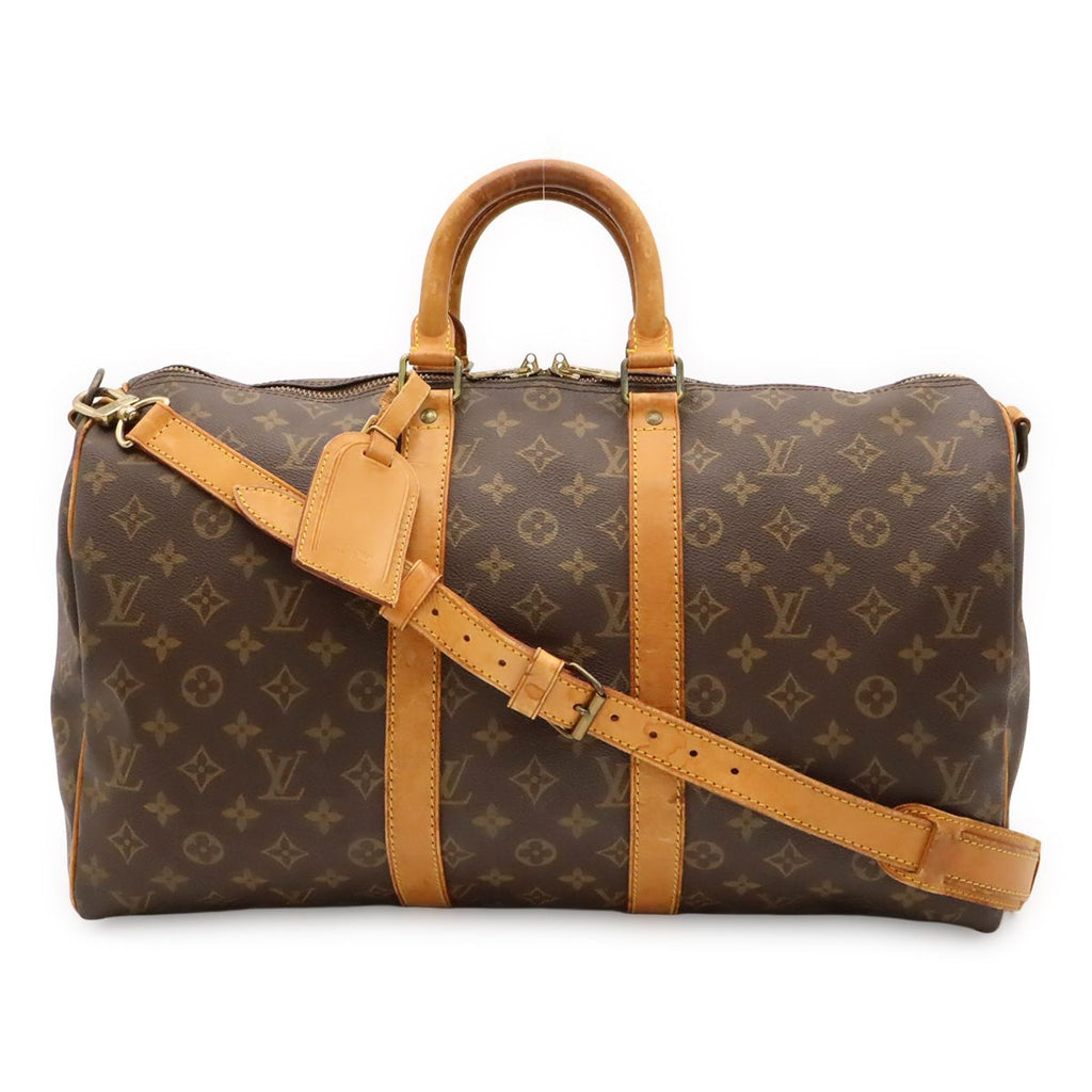 Louis Vuitton Monogram Keepall Bandouliere 45 Boston Bag Purse 2-Way