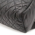 Chanel Coco Cocoon Backpack Quilted Nylon Leather Black Bordeaux — view 3