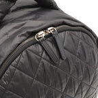 Chanel Coco Cocoon Backpack Quilted Nylon Leather Black Bordeaux — view 6