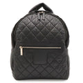 Chanel Coco Cocoon Backpack Quilted Nylon Leather Black Bordeaux