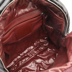 Chanel Coco Cocoon Backpack Quilted Nylon Leather Black Bordeaux — view 7
