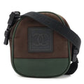 Chanel Sports Line CC Logo Shoulder Bag 2-Way Pouch Nylon Canvas Black Green