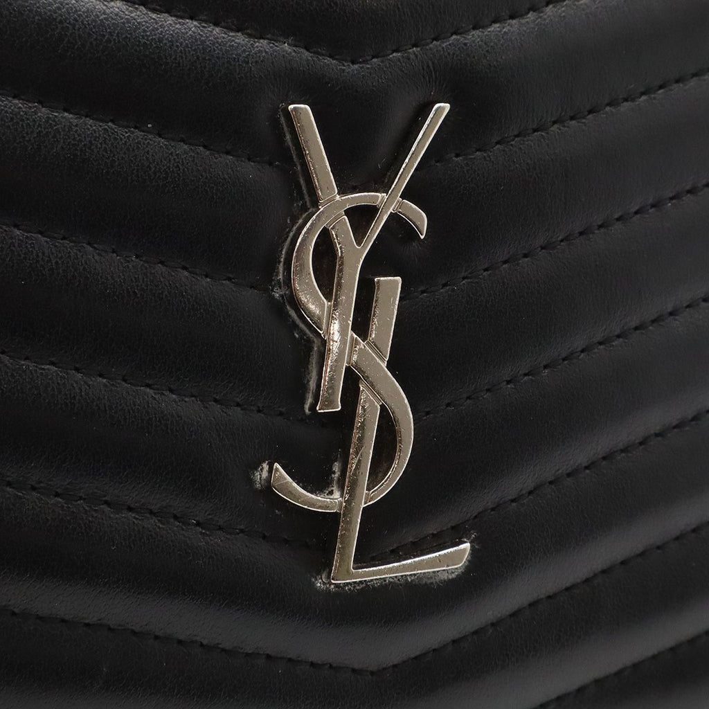 Saint Laurent Paris YSL Lou Camera Bag Chain Leather Black Silver — view 5
