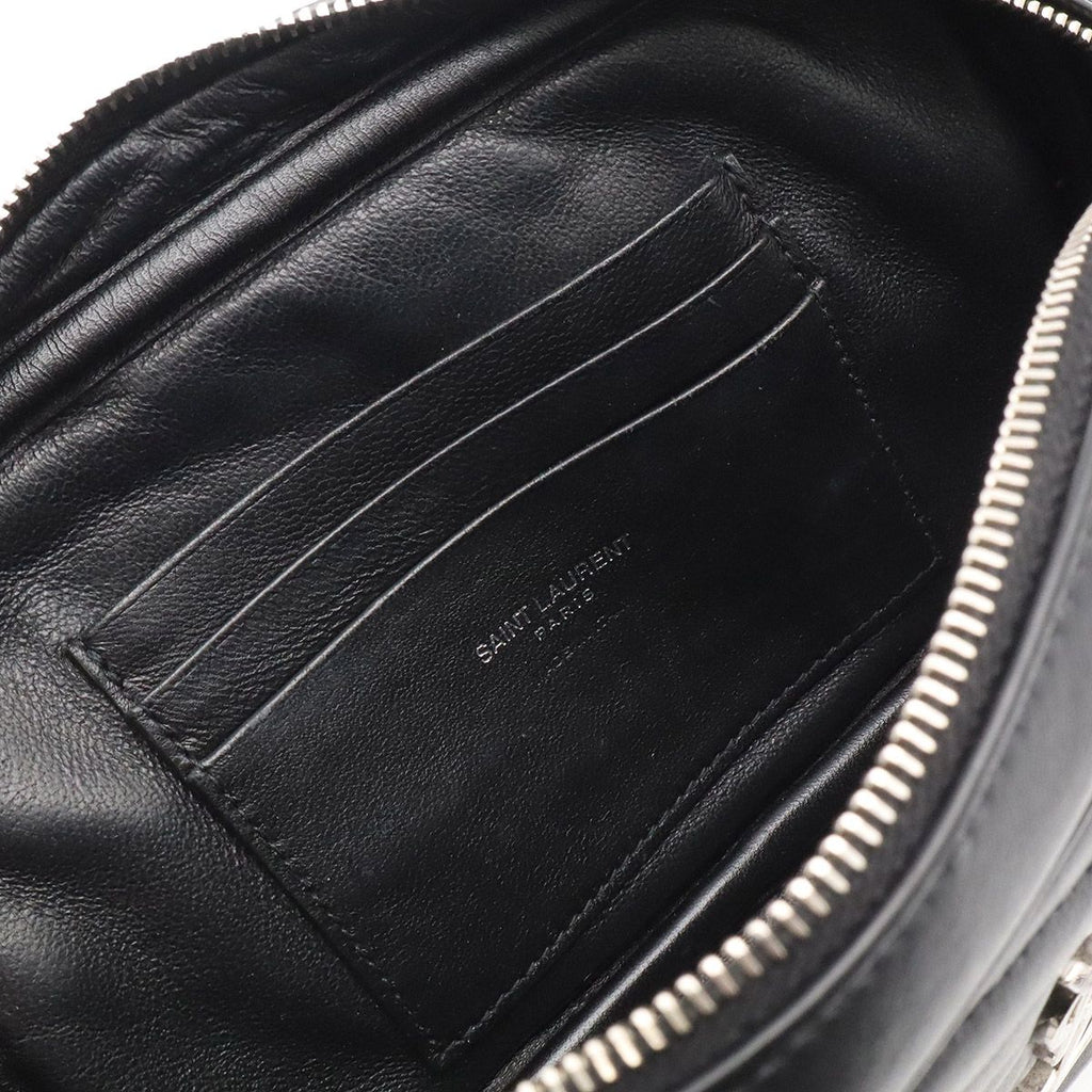 Saint Laurent Paris YSL Lou Camera Bag Chain Leather Black Silver — view 9