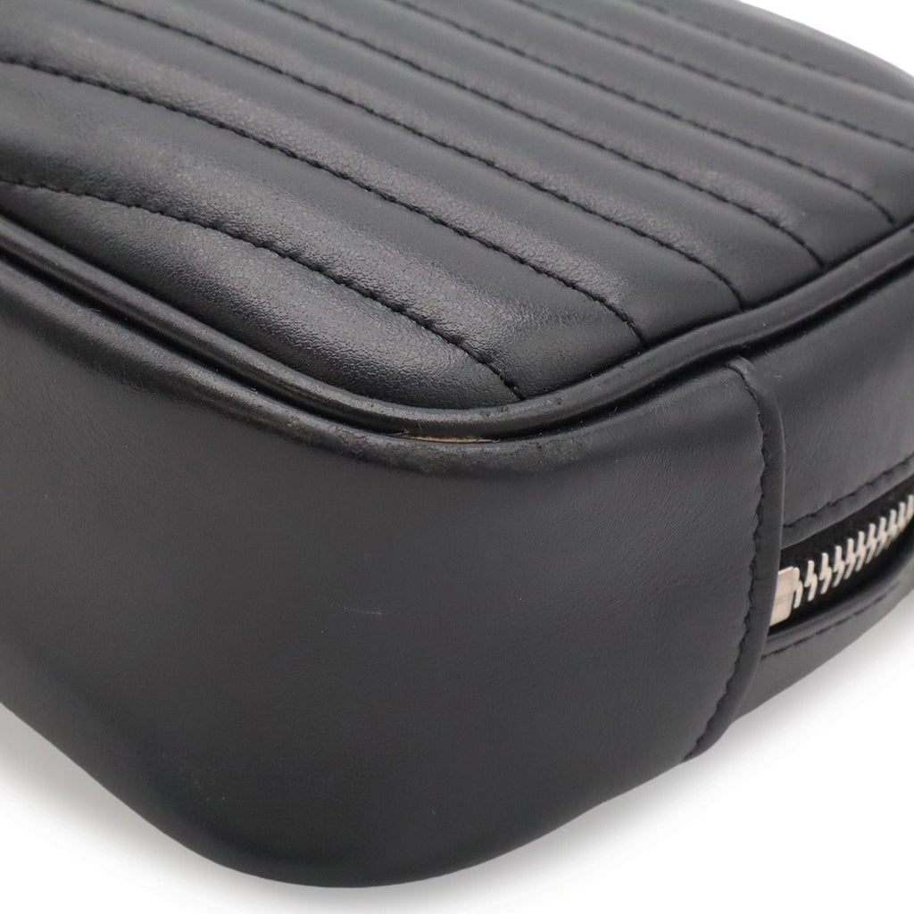Saint Laurent Paris YSL Lou Camera Bag Chain Leather Black Silver — view 3