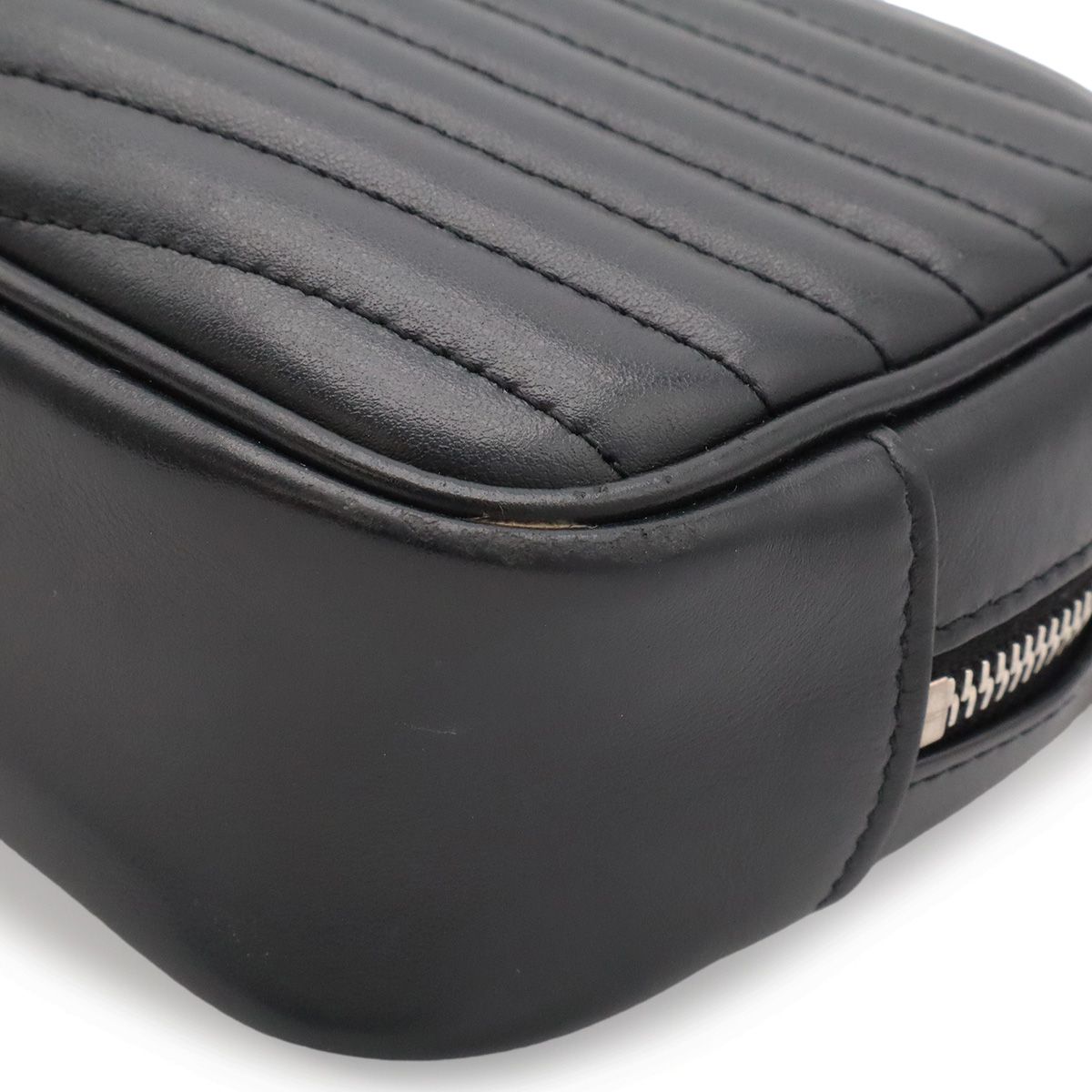 Saint Laurent Paris YSL Lou Camera Bag Chain Leather Black Silver — view 3