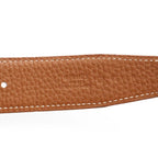 Hermes Belt Buckle Reversible Box Calf Taurillon Clemence Black Gold Brown 95 — view 8