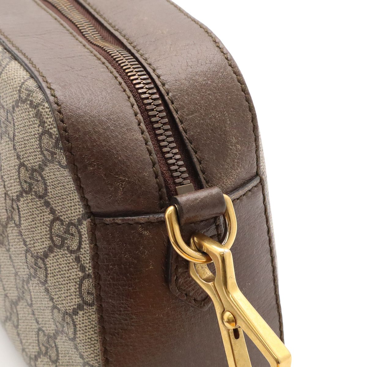 Gucci Neo Vintage GG Supreme Messenger Bag 2-Way Clutch Tiger Head Beige — view 9