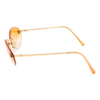 Chanel CC Logo Sunglasses Eyewear Rimless Oval — view 2