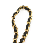 Chanel Diana Quilted CC Logo Chain Shoulder Bag Enamel Lambskin Black Gold — view 5