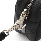 Prada Triangle Logo Shoulder Bag Pochette 2-Way Clutch Quilted Nylon Leather — view 5