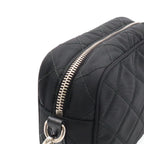 Prada Triangle Logo Shoulder Bag Pochette 2-Way Clutch Quilted Nylon Leather — view 6