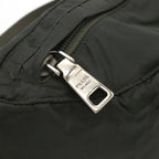 Prada Triangle Logo Belt Bag Waist Pouch Hip Nylon Gray Silver — view 5