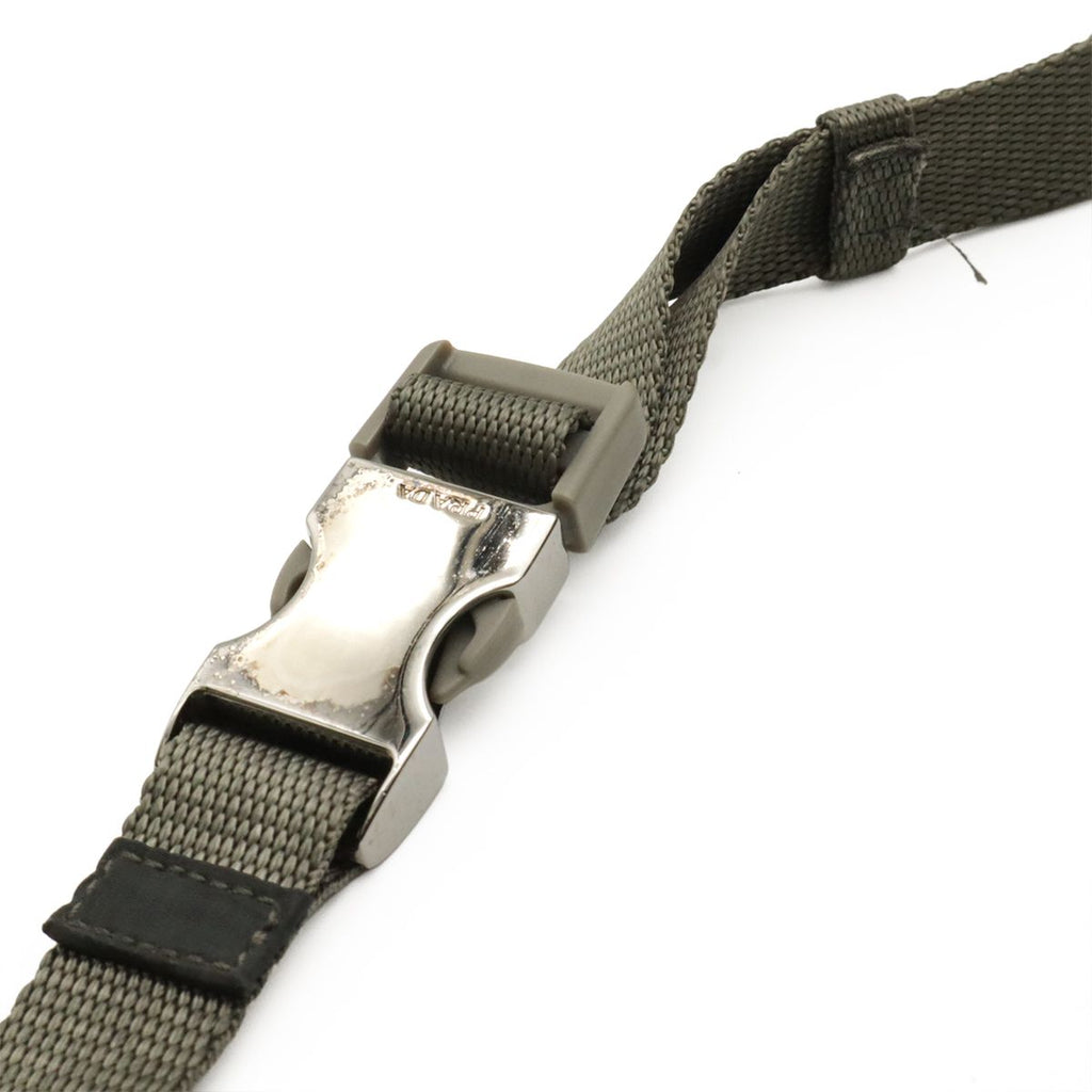 Prada Triangle Logo Belt Bag Waist Pouch Hip Nylon Gray Silver — view 4