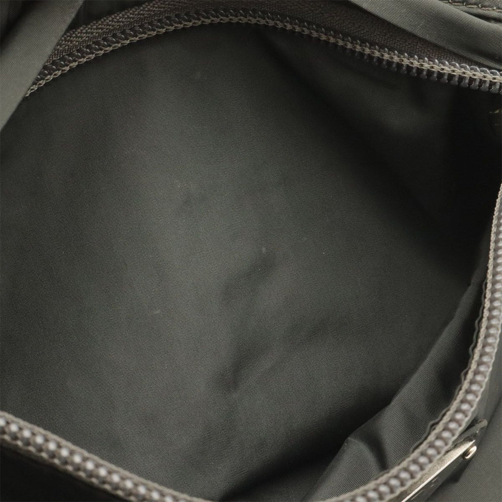 Prada Triangle Logo Belt Bag Waist Pouch Hip Nylon Gray Silver — view 8