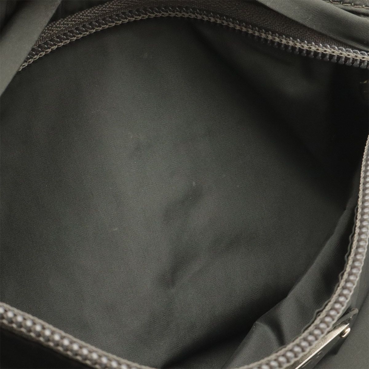 Prada Triangle Logo Belt Bag Waist Pouch Hip Nylon Gray Silver — view 8